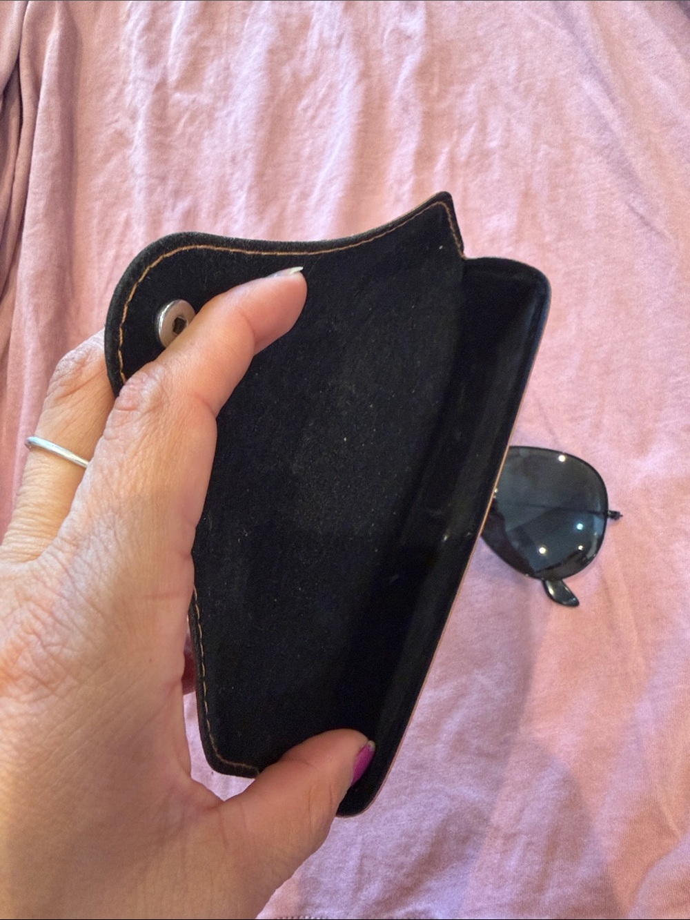 Ray-Ban Aviator Sunglasses - Black Lenses, Brown Case - Picture 5 of 9
